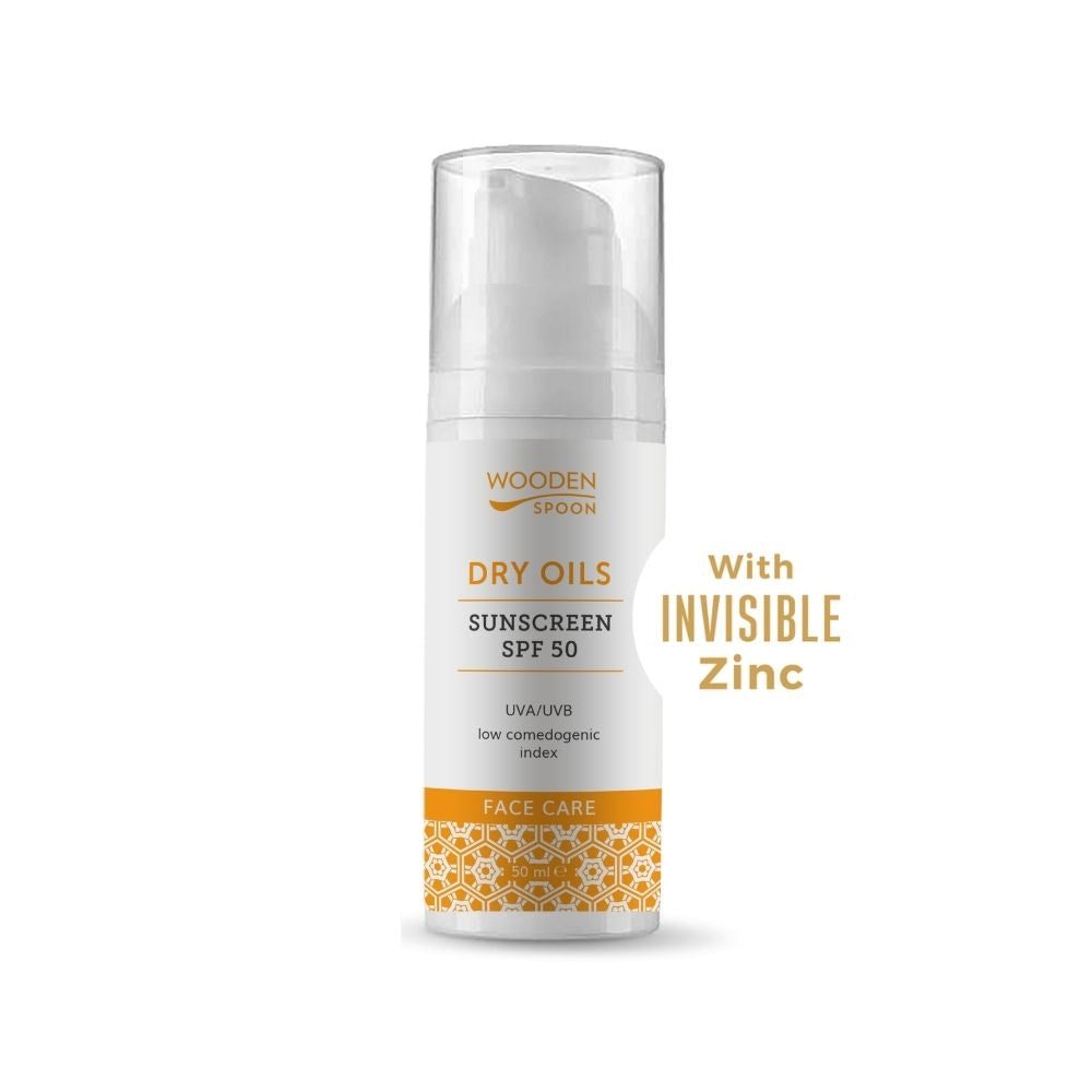 Opalovací krém na obličej s nízkým komedogenním indexem SPF 50 WoodenSpoon