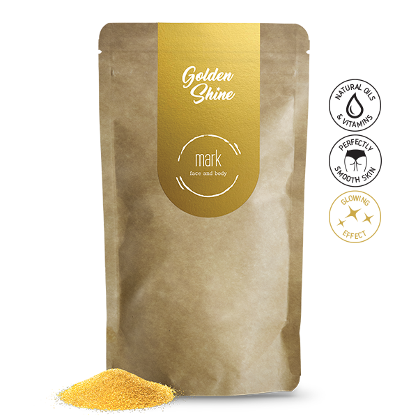 MARK coffee scrub Golden Shine - s třpytivým efektem